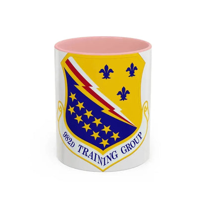 982d Training Group (U.S. Air Force) Accent Coffee Mug 11oz Pink - Go Mug Yourself