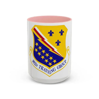 982d Training Group (U.S. Air Force) Accent Coffee Mug 15oz Pink - Go Mug Yourself