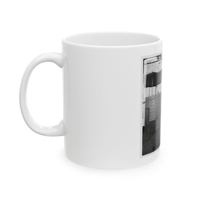 James River, Va. Deck And Turret Of U.S.S. Monitor Seen From The Bow (I.E. Stern) (U.S. Civil War) White Coffee Mug