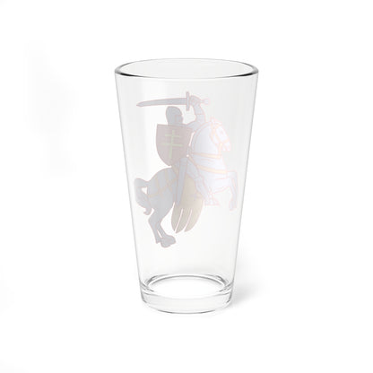 Pahonia-contour multi-color fill available (Belarus) (Coat of Arms) Pint Glass 16oz