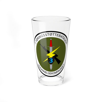 Emblem for the 3-II-FSR (Denmark) (Coat of Arms) Pint Glass 16oz