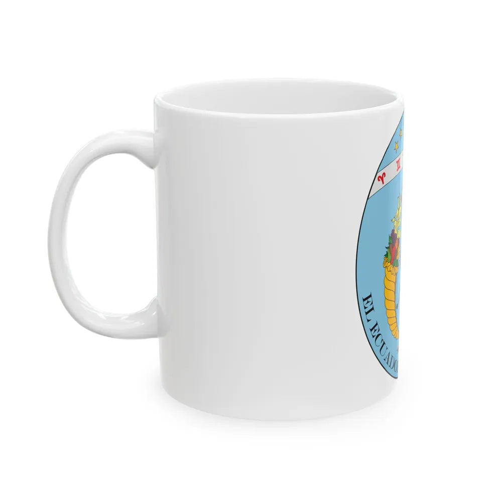 Coat of arms of Ecuador (1830) - White Coffee Mug-Go Mug Yourself