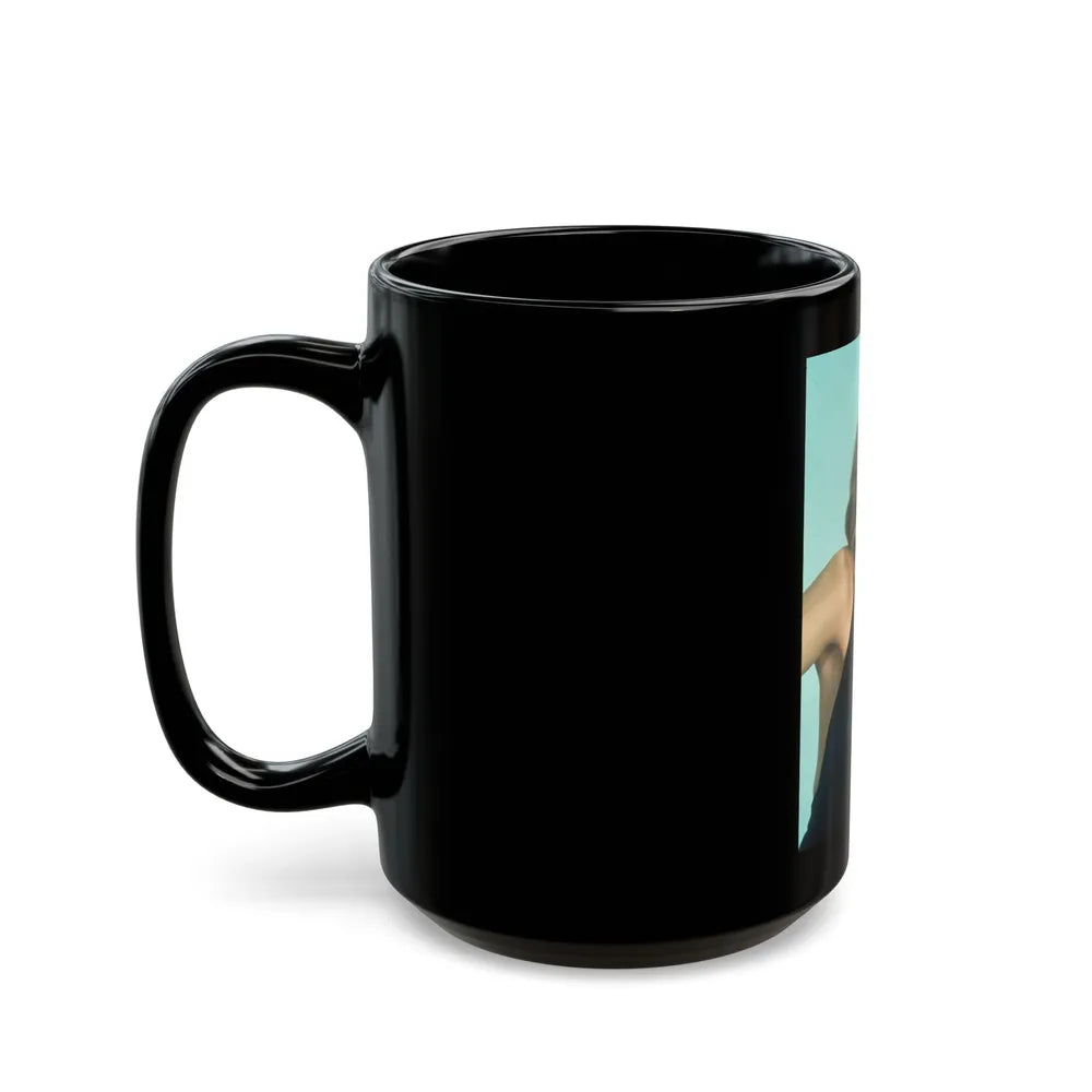 Julie Ege #90 (Vintage Female Icon) Black Coffee Mug-Go Mug Yourself