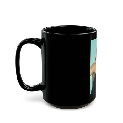 Julie Ege #90 (Vintage Female Icon) Black Coffee Mug-Go Mug Yourself