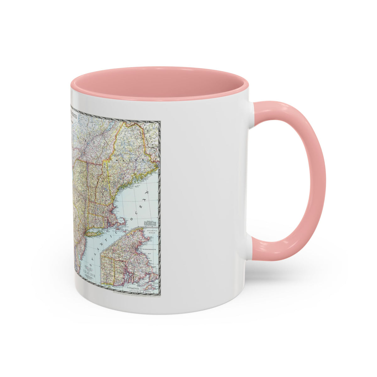 USA - Northeastern (1945) (Map) Accent Coffee Mug