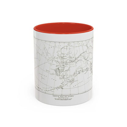 Alaska - Sketch Map (1891) (Map) Accent Coffee Mug