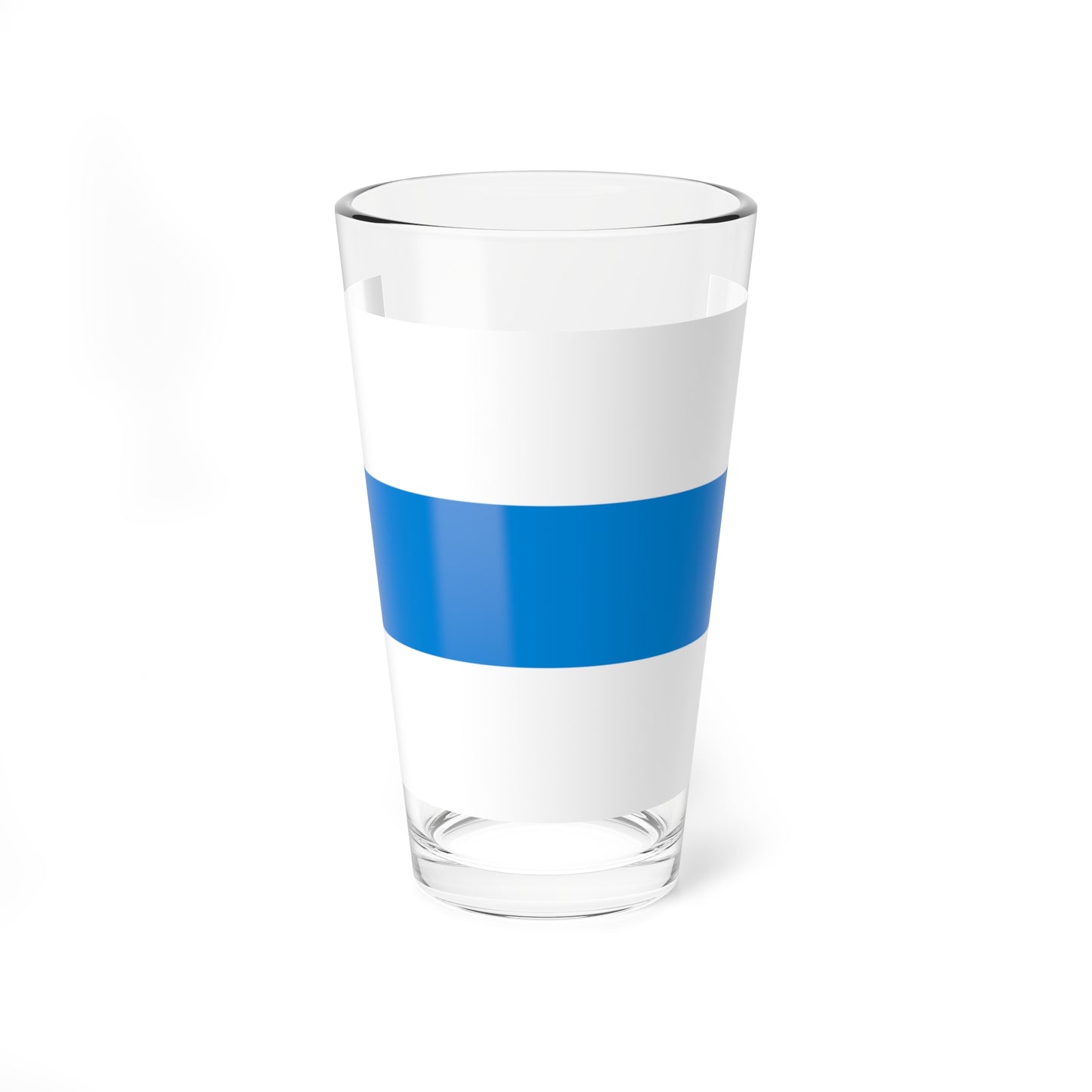 White-blue-white flag (Russia) Pint Glass 16oz