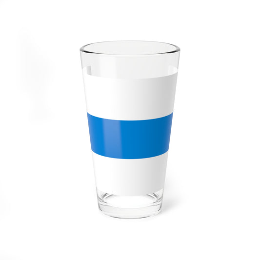 White-blue-white flag (Russia) Pint Glass 16oz