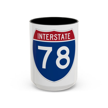 Interstate 78 (U.S. Highways) Accent Coffee Mug
