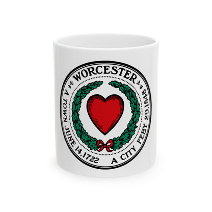 Seal of Worcester Massachusetts - White Coffee Mug
