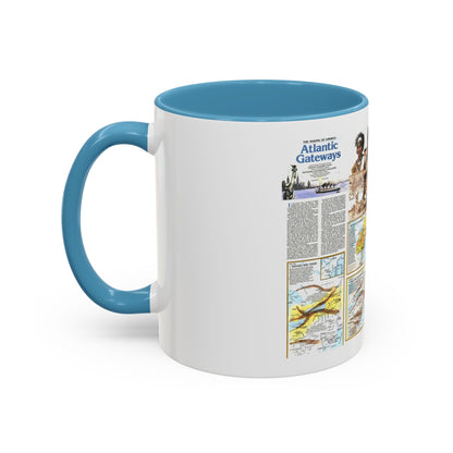 USA - Atlantic Gateways 2 (1983) (Map) Accent Coffee Mug