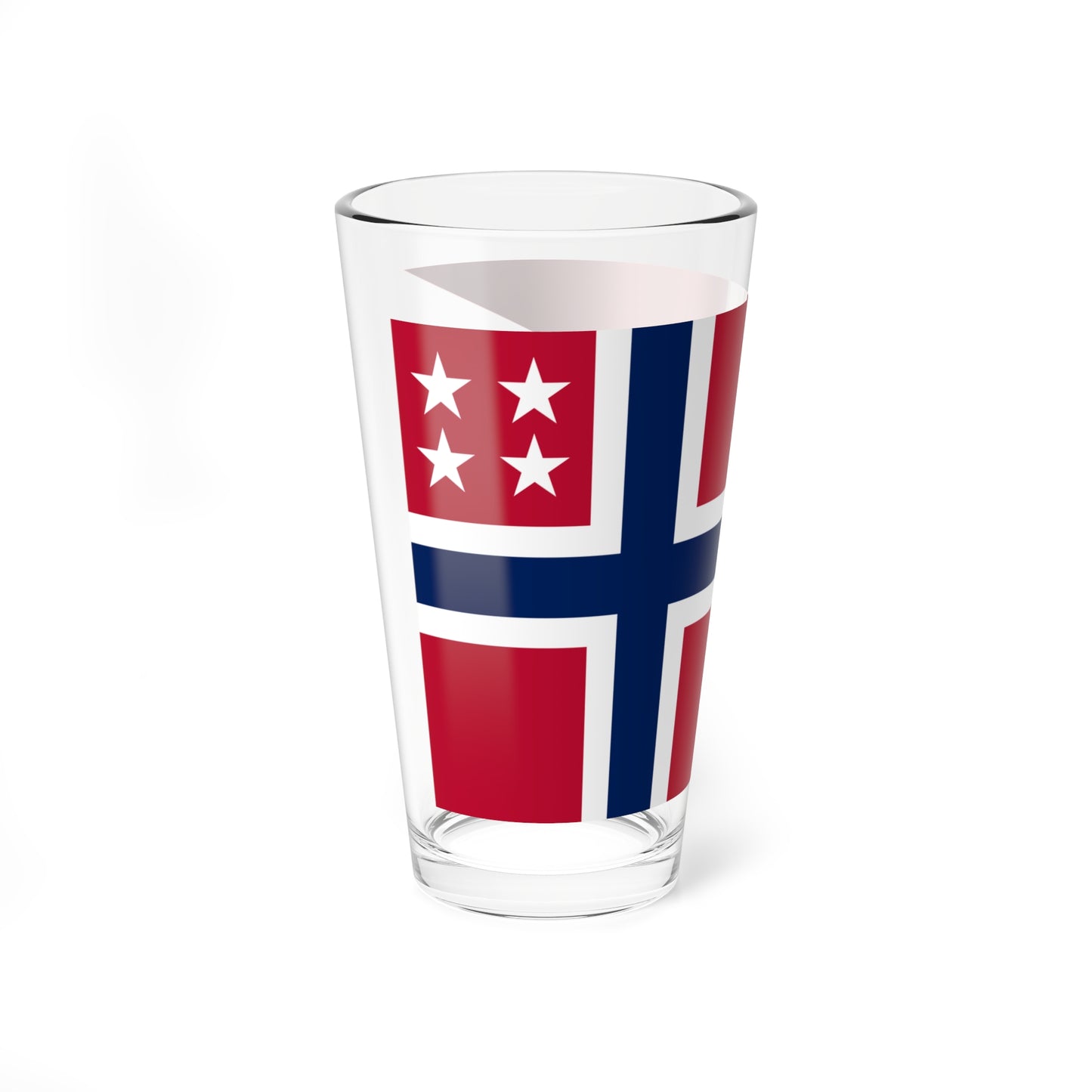 Rank Flag of an Admiral of the Royal Norwegian Navy (Norway) Pint Glass 16oz