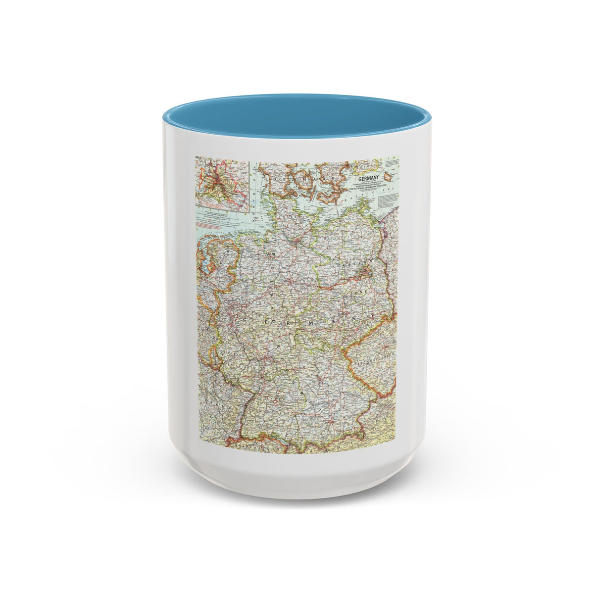 Germany (1959) (Map) Accent Coffee Mug