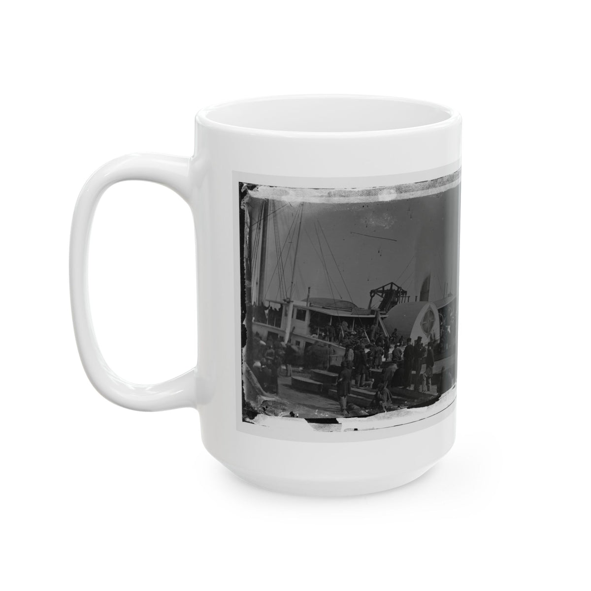 Aquia Creek Landing, Va. Embarkation Of 9th Army Corps For Fort Monroe; Another View (U.S. Civil War) White Coffee Mug