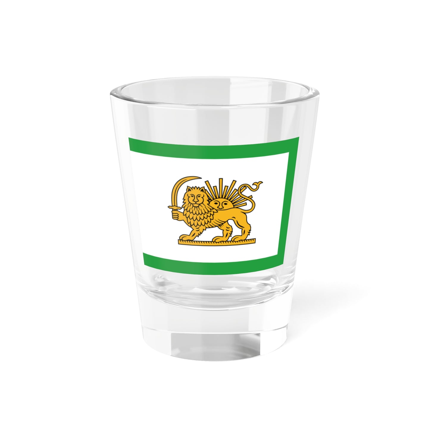 Early 20th Century Qajar Flag (Iran) Shot Glass 1.5oz