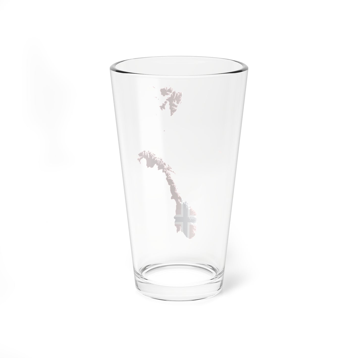 Flag-map of Norway  (Norway) Pint Glass 16oz