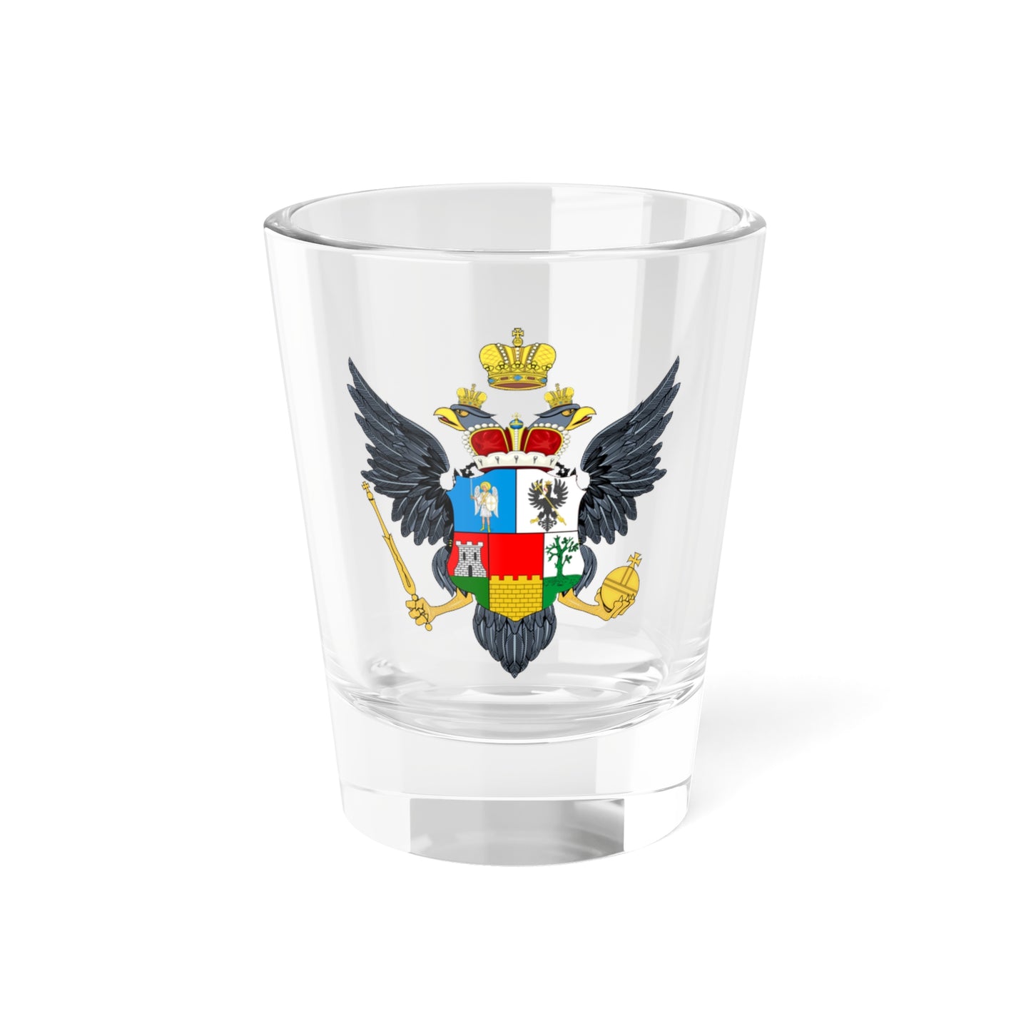 Lesser CoA of 2nd Malorosian collegium (Russia) (Coat of Arms) Shot Glass 1.5oz