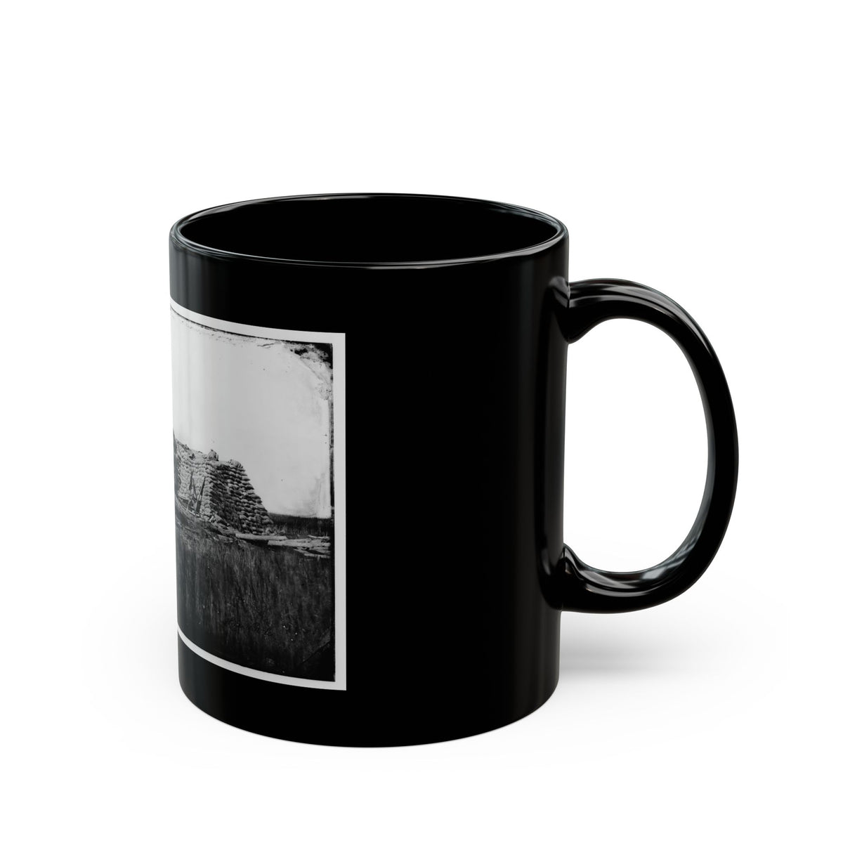 Morris Island (Vicinity), South Carolina. The  Marsh Battery  Or  Swamp Angel  After The Explosion, August 22, 1863 (U.S. Civil War) Black Coffee Mug