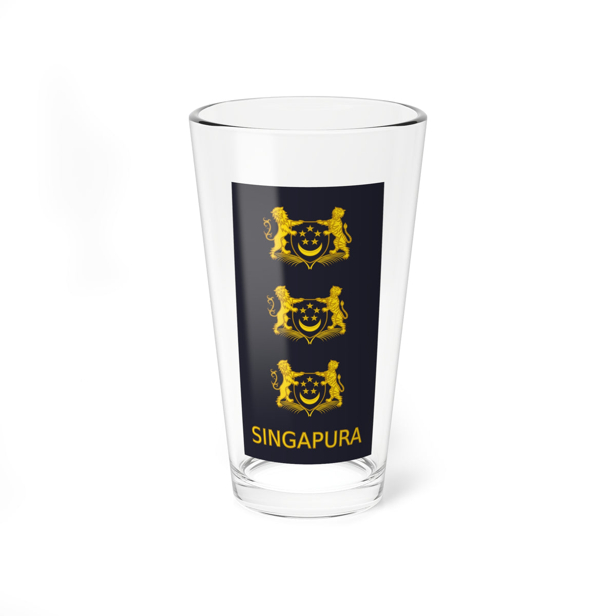 07 RSAF OF05 (Singapore) (Military Rank) Pint Glass 16oz