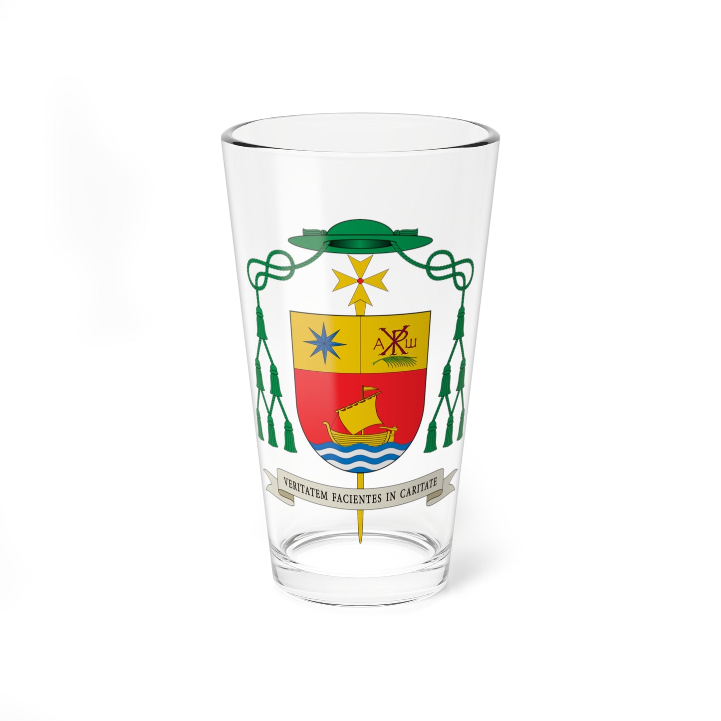 Escudo de Gerardo Villalonga Hellín (Spain) (Coat of Arms) Pint Glass 16oz