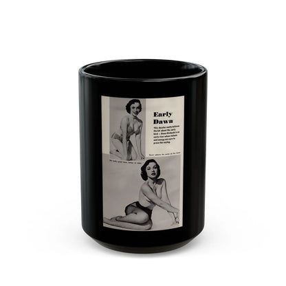 Dawn Richard #82 - [Pages 72] Including Pages 2 of 2 with, 2 B&W Pin-Up Photos plus 3 Caption from PICTURE SCOPE Digest Mag. May '57 (Vintage Female Icon) Black Coffee Mug-15oz-Go Mug Yourself