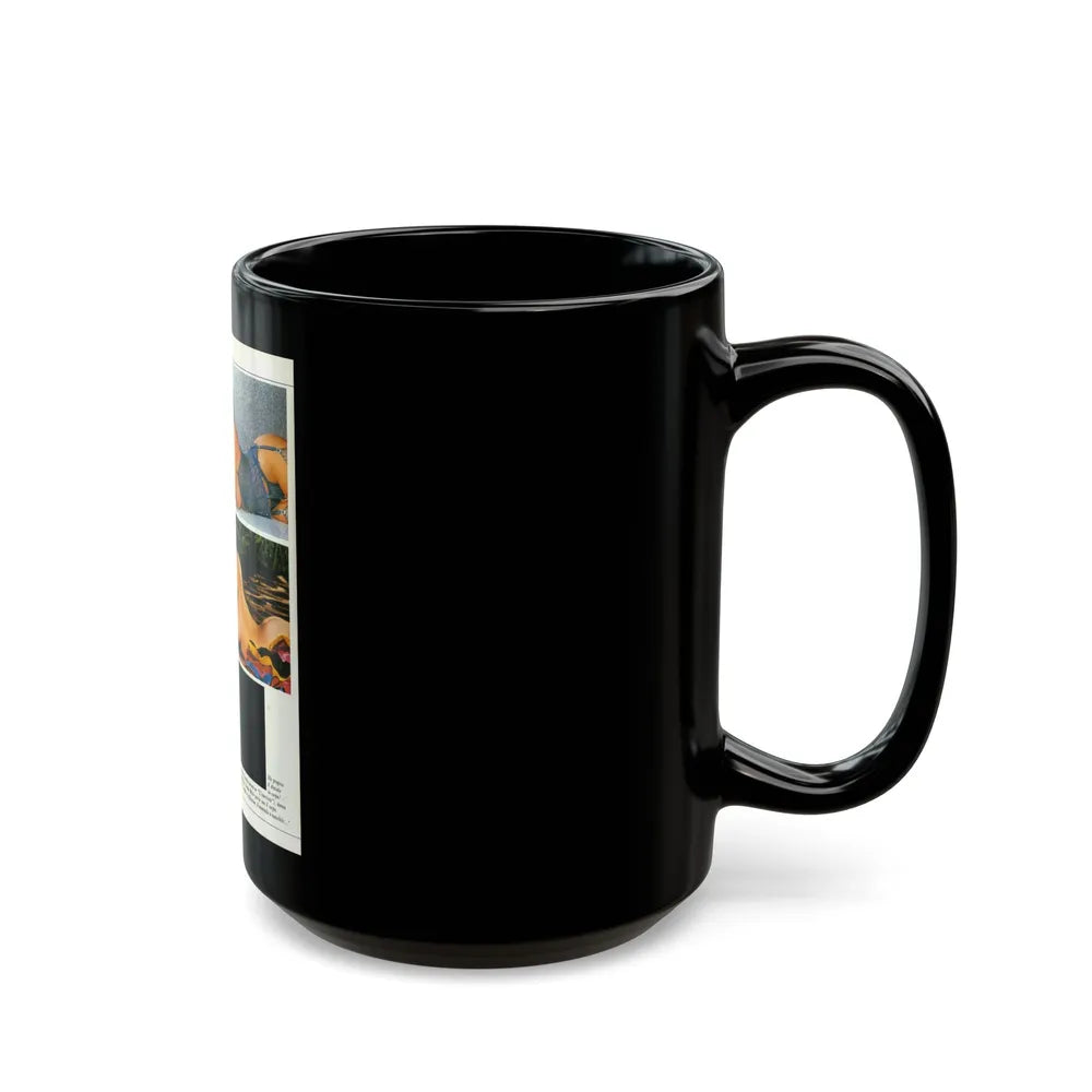 Linda Blair #217 - Topless (Vintage Female Icon) Black Coffee Mug-Go Mug Yourself