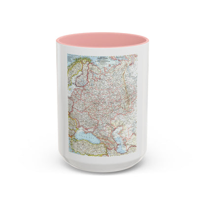 Russia - Western Soviet Union (1959) (Map) Accent Coffee Mug