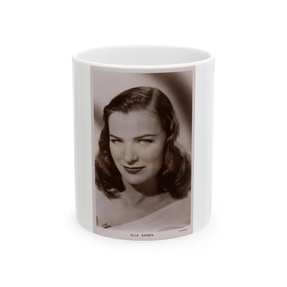 Ella Raines #239 (Vintage Female Icon) White Coffee Mug-11oz-Go Mug Yourself