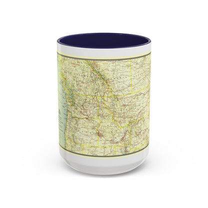 USA - Northwestern (1941) (Map) Accent Coffee Mug