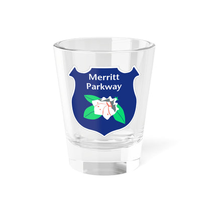 Merritt Pkwy Shield (Connecticut) (Road Sign) Shot Glass 1.5oz