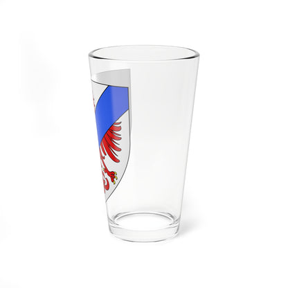 Famille dAbancourt de Maucomble reflet (France) (Coat of Arms) Pint Glass 16oz