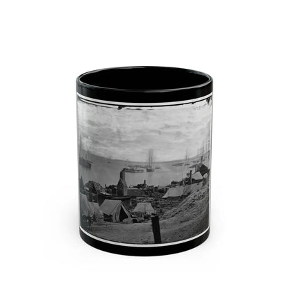 City Point, Va. Wharves After The Explosion Of Ordnance Barges On August 4, 1864 (U.S. Civil War) Black Coffee Mug-11oz-Go Mug Yourself