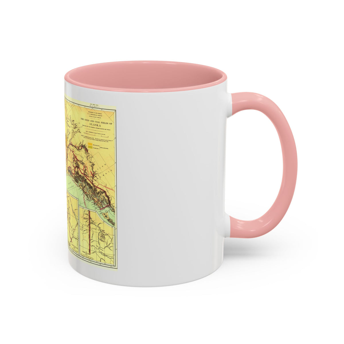 Alaska - The Gold & Coal Fields (1898) (Map) Accent Coffee Mug