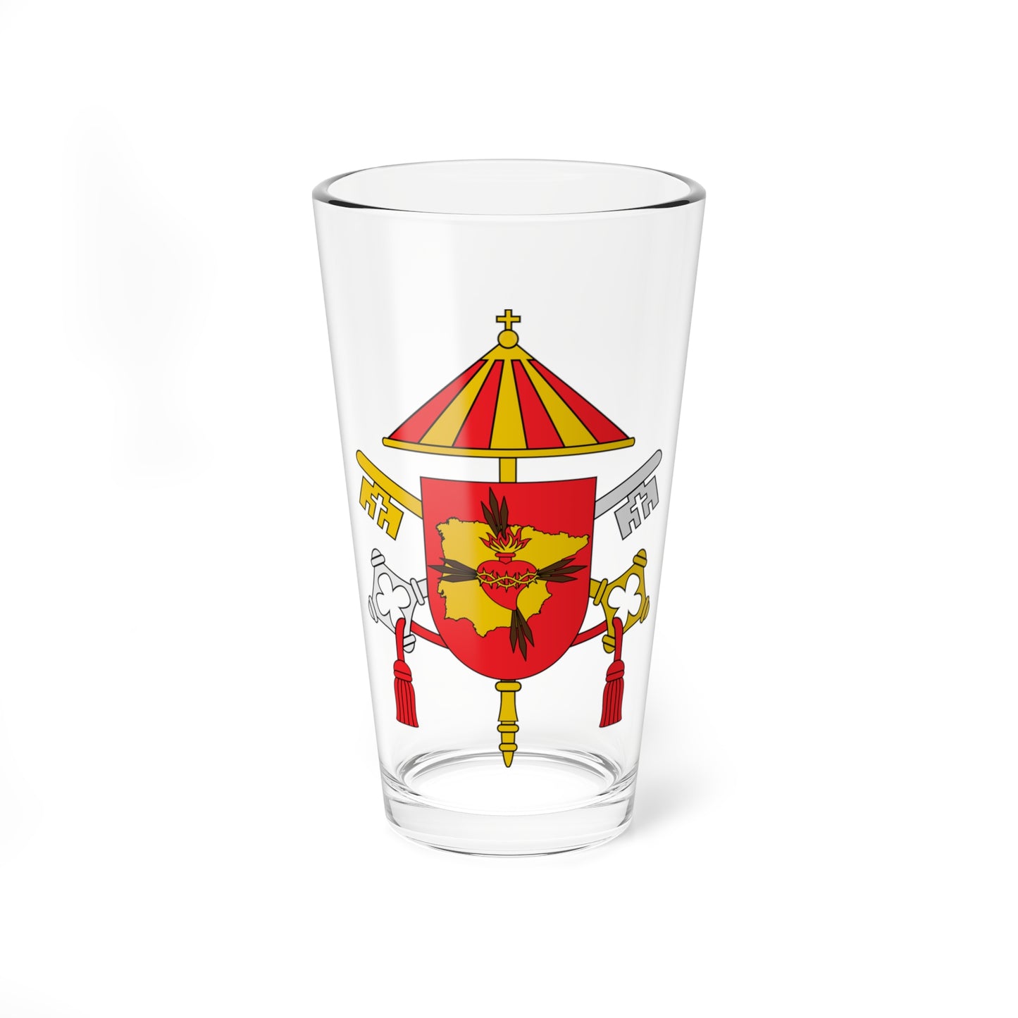 Escudo Basílica del Sagrado Corazón de Jesús de Getafe (Spain) (Coat of Arms) Pint Glass 16oz