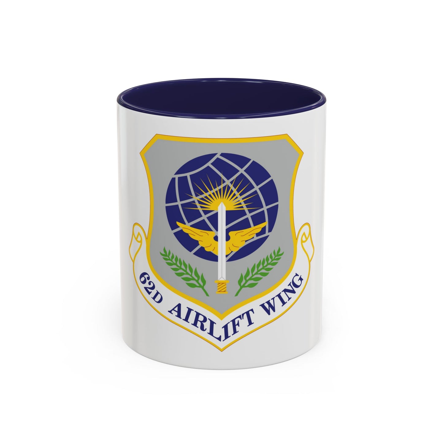 62d Airlift Wing (U.S. Air Force) Accent Coffee Mug