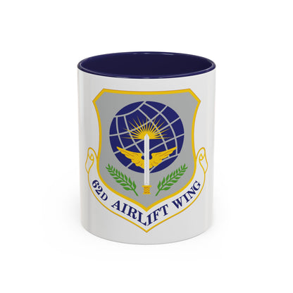 62d Airlift Wing (U.S. Air Force) Accent Coffee Mug