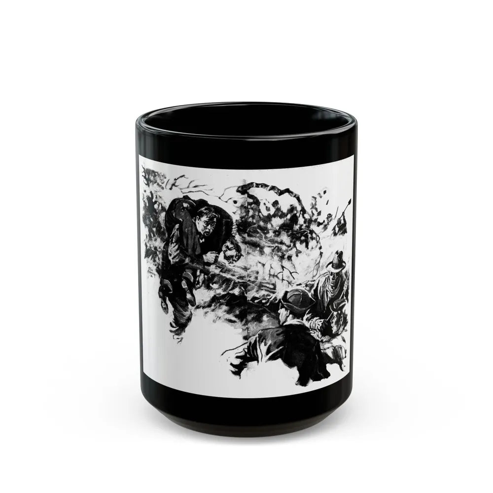 Brush Fire (2), Liberty magazine, December 5, 1936 - Black Coffee Mug-15oz-Go Mug Yourself