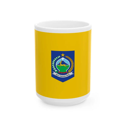 Flag of West Nusa Tenggara Indonesia - White Coffee Mug-15oz-Go Mug Yourself