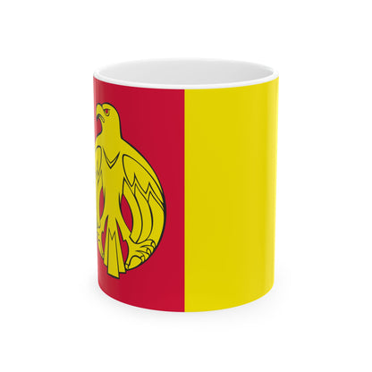 Drapeau de l'oblast de Kirovohrad en Ukraine - Tasse à café blanche