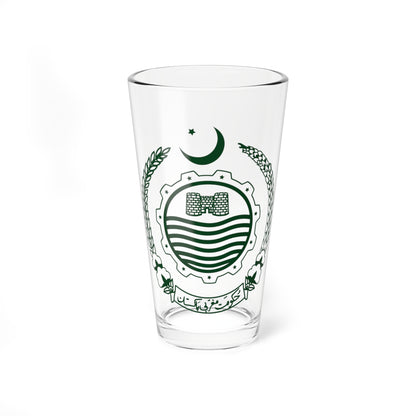 Emblem of West Pakistan green version (Pakistan) (Coat of Arms) Pint Glass 16oz