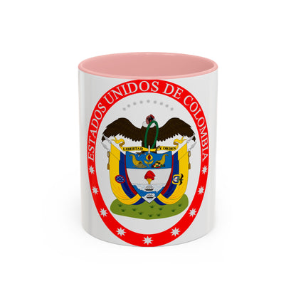 Coat of arms of the United States of Colombia - Accent Coffee Mug