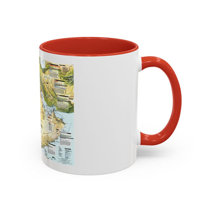 Middle East - States in Turmoil (1991) (Map) Accent Coffee Mug