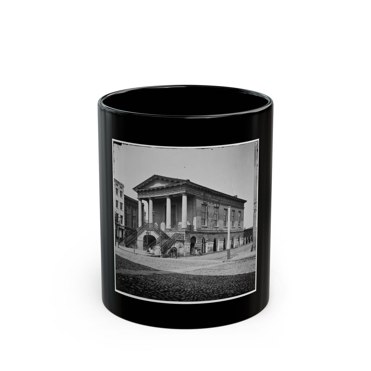 Charleston, S.C. The Old Market House (188 Meeting Street) (U.S. Civil War) Black Coffee Mug