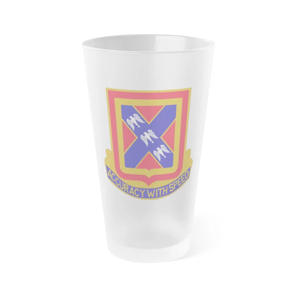 987th Field Artillery Battalion (U.S. Army) Frosted Pint Glass 16oz-Go Mug Yourself