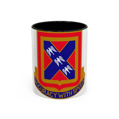 987th Field Artillery Battalion (U.S. Army) Accent Coffee Mug 11oz Black - Go Mug Yourself