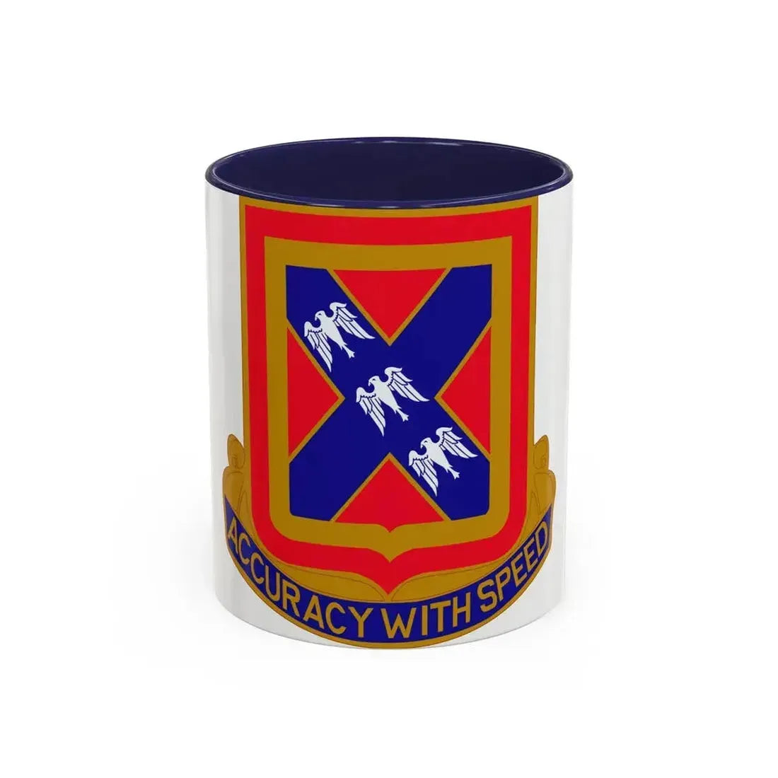 987th Field Artillery Battalion (U.S. Army) Accent Coffee Mug 11oz Navy - Go Mug Yourself