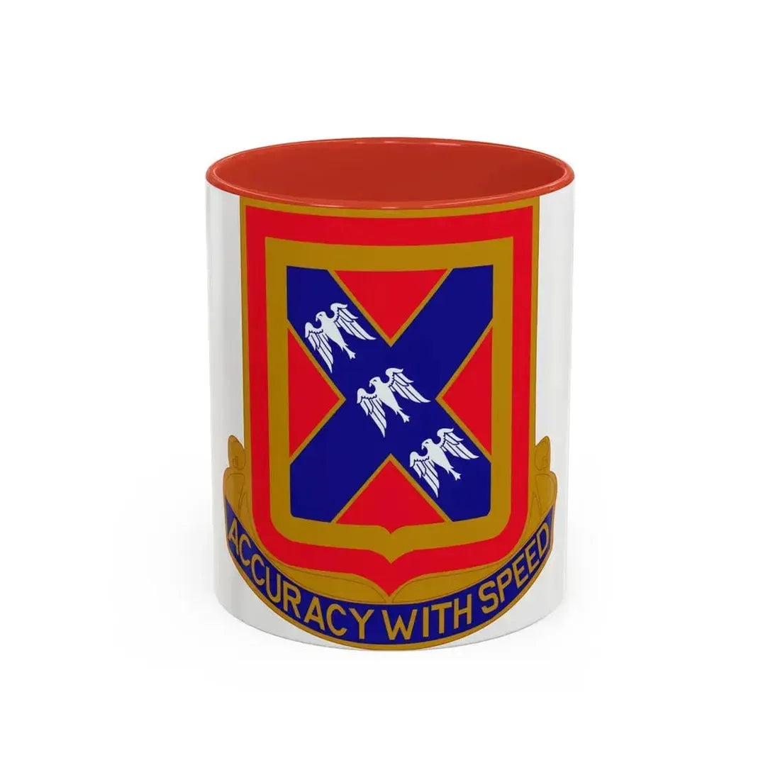 987th Field Artillery Battalion (U.S. Army) Accent Coffee Mug 11oz Red - Go Mug Yourself