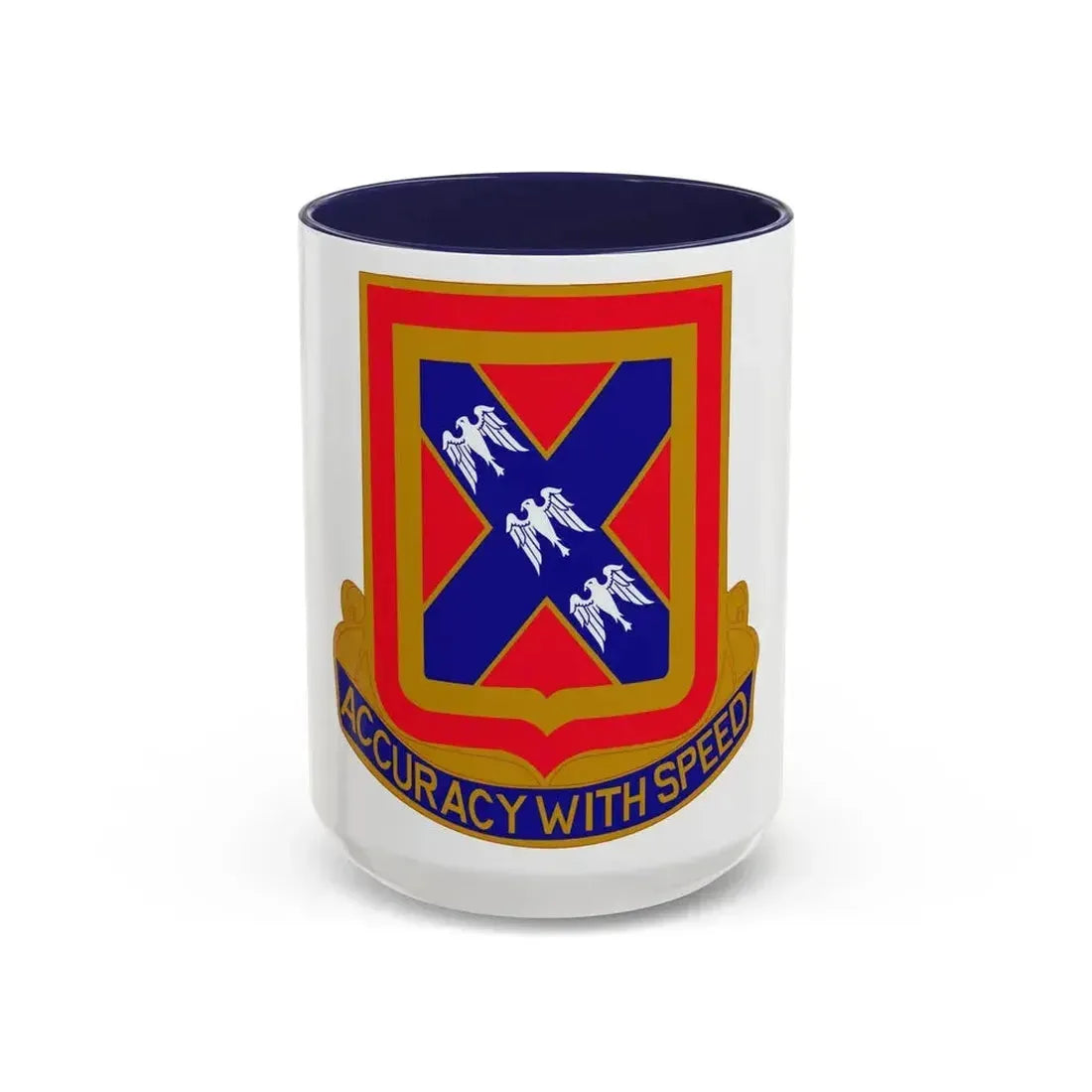 987th Field Artillery Battalion (U.S. Army) Accent Coffee Mug 15oz Navy - Go Mug Yourself
