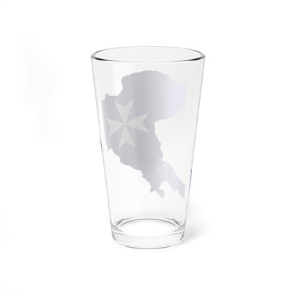 Flag map of Amalfi (Italy) Pint Glass 16oz
