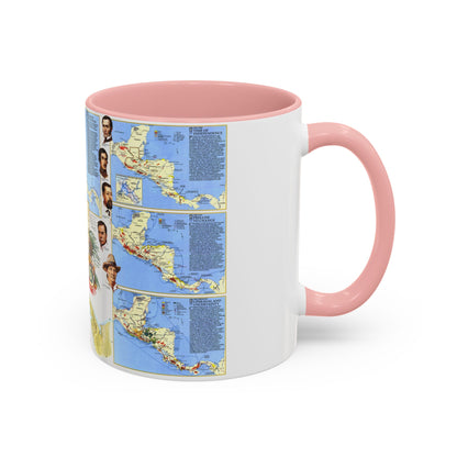 Central America Past and Present (1986) (Map) Accent Coffee Mug